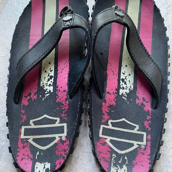 Harley Davidson size 6 flip flops - Picture 5 of 6